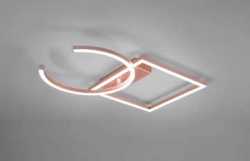 Immagine di Plafoniera Orientabile Pivot Oro Rosa Led 4000k Switch Dimmer Trio Lighting