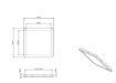 Immagine di Plafoniera Quadrata Camillus Led Switch Dimmer Bianco IP44 30x30 cm Trio Lighting