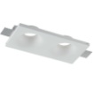 Immagine di Faretto In Gesso Incasso Scomparsa 2 Luci GU10 Verniciabile