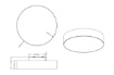Immagine di Plafoniera Led Paralume Tessuto Bianco Lugano Ø30 cm Trio Lighting