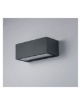 Immagine di Applique Esterno Rettangolare 22 cm Antracite Led CCT 18w Luce Sopra e Sotto