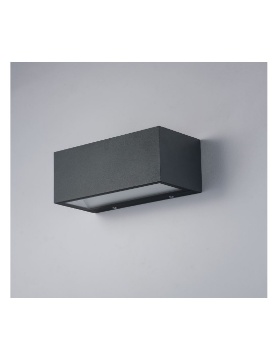 Immagine di Applique Esterno Rettangolare 22 cm Antracite Led CCT 18w Luce Sopra e Sotto