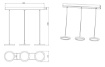 Immagine di Sospensione Moderna 3 Dischi Led 4000K Penisola Tray Bianco Trio Lighting