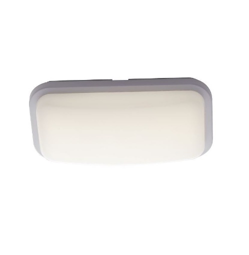 Immagine di Lampada Da Soffitto Parete Bianca Squadrata Per Esterni 30cm Led 20w 3000k-4000k IP65