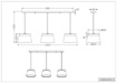 Immagine di Sospensione Baroness 3 Paralumi Bianchi 6xE14 Trio Lighting