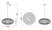 Immagine di Sospensione Casa Vacanza Paralume Fibre Naturali Hedda Trio Lighting