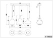Immagine di Sospensione Nera Con Vetri Fumé Per Isola Cucina Lumina Trio Lighting