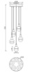Immagine di Sospensione Moderna 5 Paralumi E14 Vetro Bianco Mela Trio Lighting