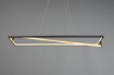 Immagine di Sospensione Edge Nero e Ottone Design Moderno Led Switch Dimmer Luce Calda e Naturale Trio Lighting
