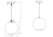Immagine di Sospensione Moderna Moon Boccia Vetro Bianco 25 cm Trio Lighting