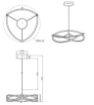 Immagine di Sospensione Design Moderno Led Charivari Ellissi Nichel Trio Lighting