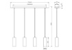 Immagine di Sospensione Cilindri Pendenti Per Tavolo Penisola Marley Nero Trio Lighting