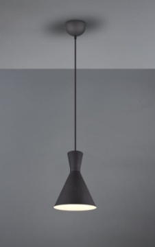 Immagine di Sospensione Moderna Per Isola Enzo Doppio Cono Nero Trio Lighting