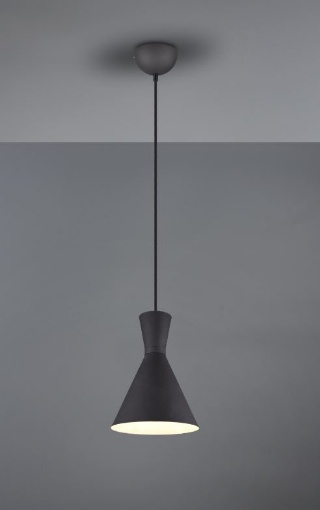 Immagine di Sospensione Moderna Per Isola Enzo Doppio Cono Nero Trio Lighting