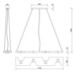 Immagine di Sospensione Rettangolare Legno Naturale 4xE27 Tailor Trio Lighting