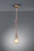 Immagine di Sospensione Rope Ottone Anticato con Corda Trio Lighting