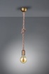 Immagine di Sospensione Rope Ottone Anticato con Corda Trio Lighting