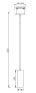 Immagine di Sospensione Marley Cilindro Nichel Per Penisola Trio Lighting