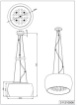 Immagine di Lampadario Vapore Vetro Cromo con Pendenti Ø40 cm Trio Lighting