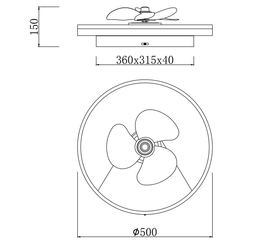 Il ventilatore spaccato permanente del condensatore del condensatore 5