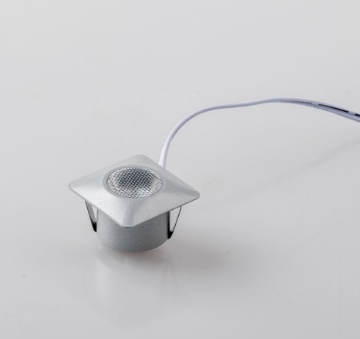 Immagine di Kit 3 Mini Faretti Da Incasso Quadrati Led 1W 4000K Grigio Silver