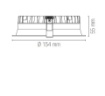 Immagine di Faretto Rotondo Incasso Led 17w CCT Bianco 154 mm Ottica 98