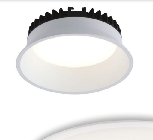 Immagine di Faretto Da Incasso Led 30w Rotondo 220 mm Bianco Ottica 98°