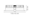 Immagine di Faretto Quadrato Incasso Led 17w CCT 145 mm Bianco Ottica 98
