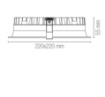 Immagine di Faretto Incasso Quadrato 220mm Led 28w CCT Bianco Ottica 98