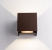 Immagine di Applique Led Cubo 12 cm cct 20w Corten Da Esterno Ottica Regolabile IP54