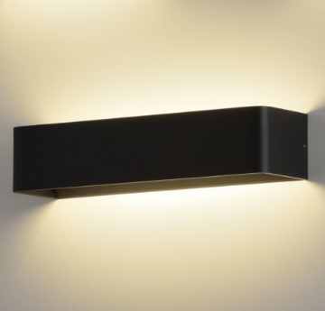 Immagine di Applique Rettangolare Icon 37cm Nero Doppia Emissione Led 21w CCT ACB