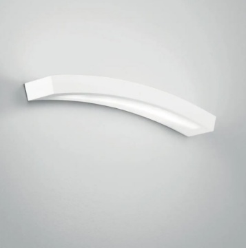 Immagine di Applique Curva Gesso Verniciabile 55 Cm Led 12w Luce Selezionabile