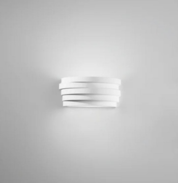 Immagine di Applique In Gesso Curva Doppia Emissione Luce Sopra e Sotto