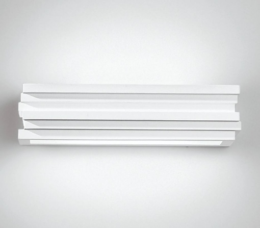 Immagine di Applique In Gesso Rettangolare Doppia Emissione Luce Sopra e Sotto