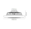 Immagine di Plafoniera Ventilatore Bianco Luce LED CCT Dimmerabile 46w