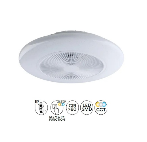 Plafoniera Con Ventilatore Bianco Luce LED CCT Dimmerabile 40w