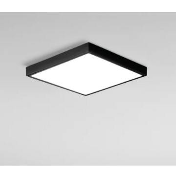 Immagine di Plafoniera Bagno Quadrata 24x24cm Led 24w Nero IP44