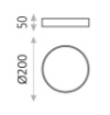 Immagine di Lampada Soffitto Tonda 20 cm Led CCR 12w London ACB