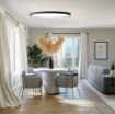 Immagine di Grande Plafoniera Nera London Ø150 cm Led 272w CCT Dimmerabile ACB