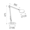 Immagine di Lampada da Scrivania Luxa Snodabile Led 11w 3000k Touch Dimmer ACB
