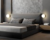 Immagine di Lampada Parete Soffitto Sfera Bianca Con Base Nera Parma IP44 ACB