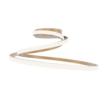 Immagine di Plafoniera Moderna Spirale Led 40w Oro Kelvin Regolabile