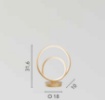 Immagine di Lampada Comodino Moderna Design Oro Luce Led CCT Regolabile