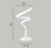 Immagine di Lumetto Comodino Moderno Bianco Spirale Led 15w 3000k 4000k