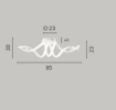 Immagine di Plafoniera Luminosa Bianca per Soggiorno Design Intrecciato Led 38w CCT