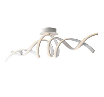 Immagine di Plafoniera Luminosa Bianca per Soggiorno Design Intrecciato Led 38w CCT