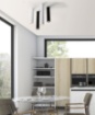 Immagine di Lampada Da Soffitto Cilindro Nero 45 cm Zoom GU10 ACB