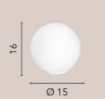 Immagine di Abatjour Da Comodino Moderna Sfera Vetro Bianco 15 cm City Fan Europe