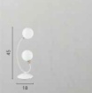 Immagine di Lumetto 2 Luci Con Sfere Bianco e Oro Aida Fan Europe