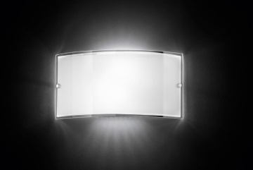 Immagine di Applique Fascia Vetro Bianco Lucido Perenz Drop